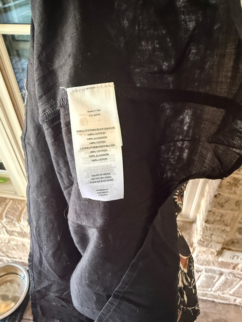 Rails Black Floral Maxi Dress with Tan Accents - Picture 4 of 4